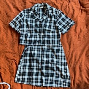 Two piece plaid set